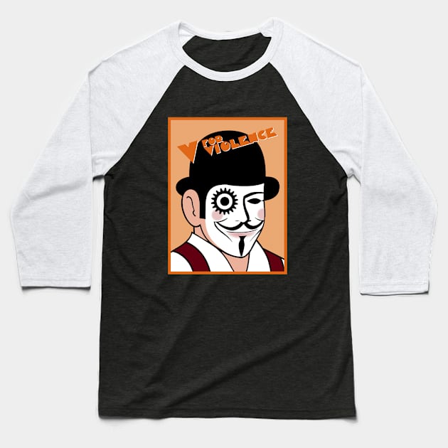 V for violence Baseball T-Shirt by karlangas